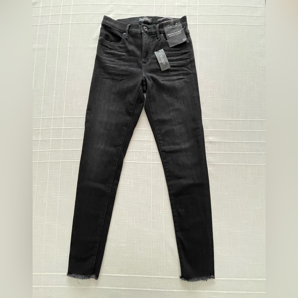 Banana Republic Classic High Rise Black Skinny Jeans
